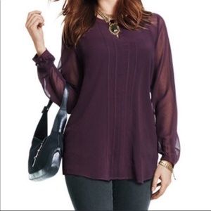 Cabi Entice blouse plum style 3092